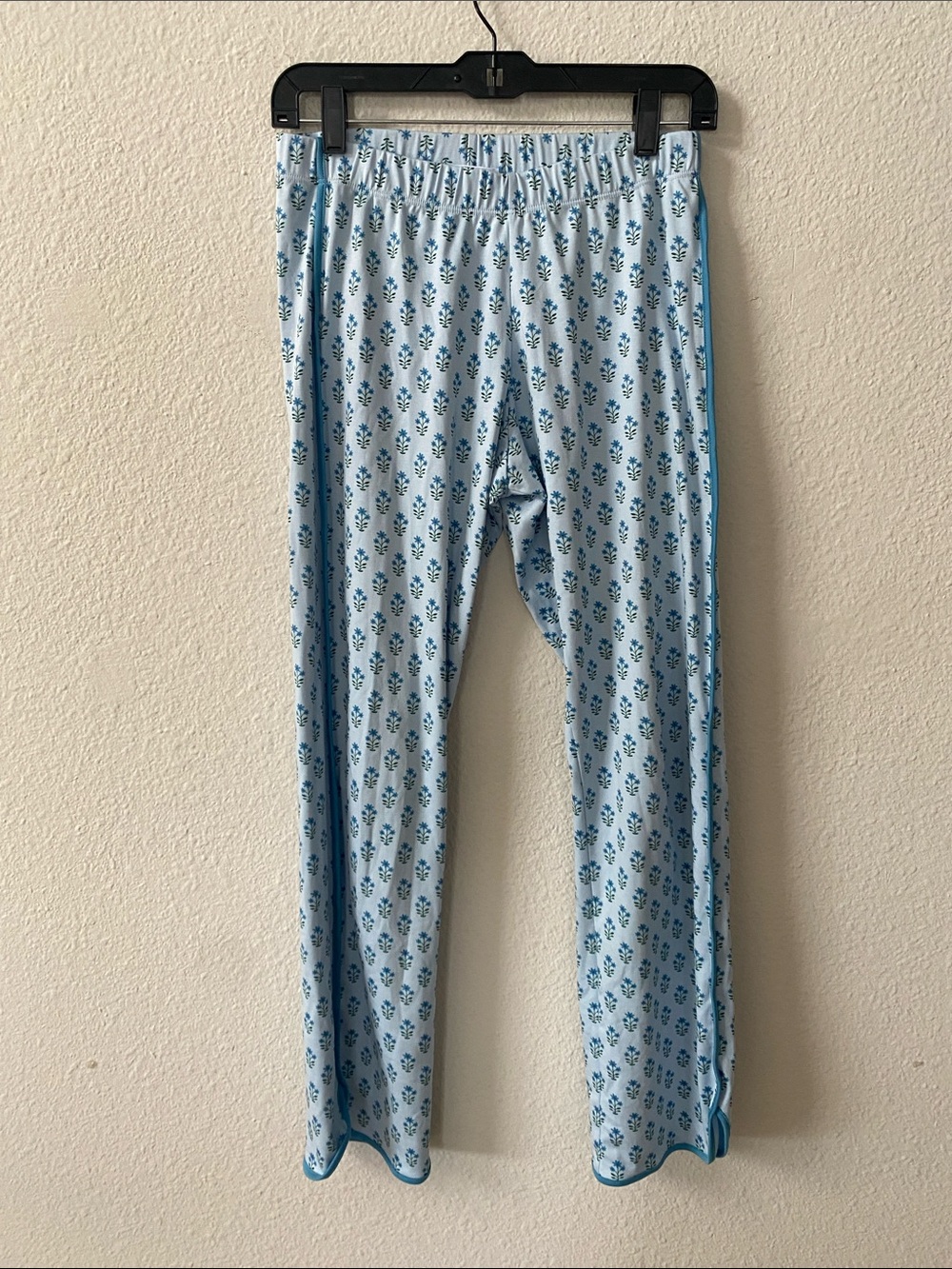 LAKE Pajamas Pima Cotton Light Blue Floral Pant XS